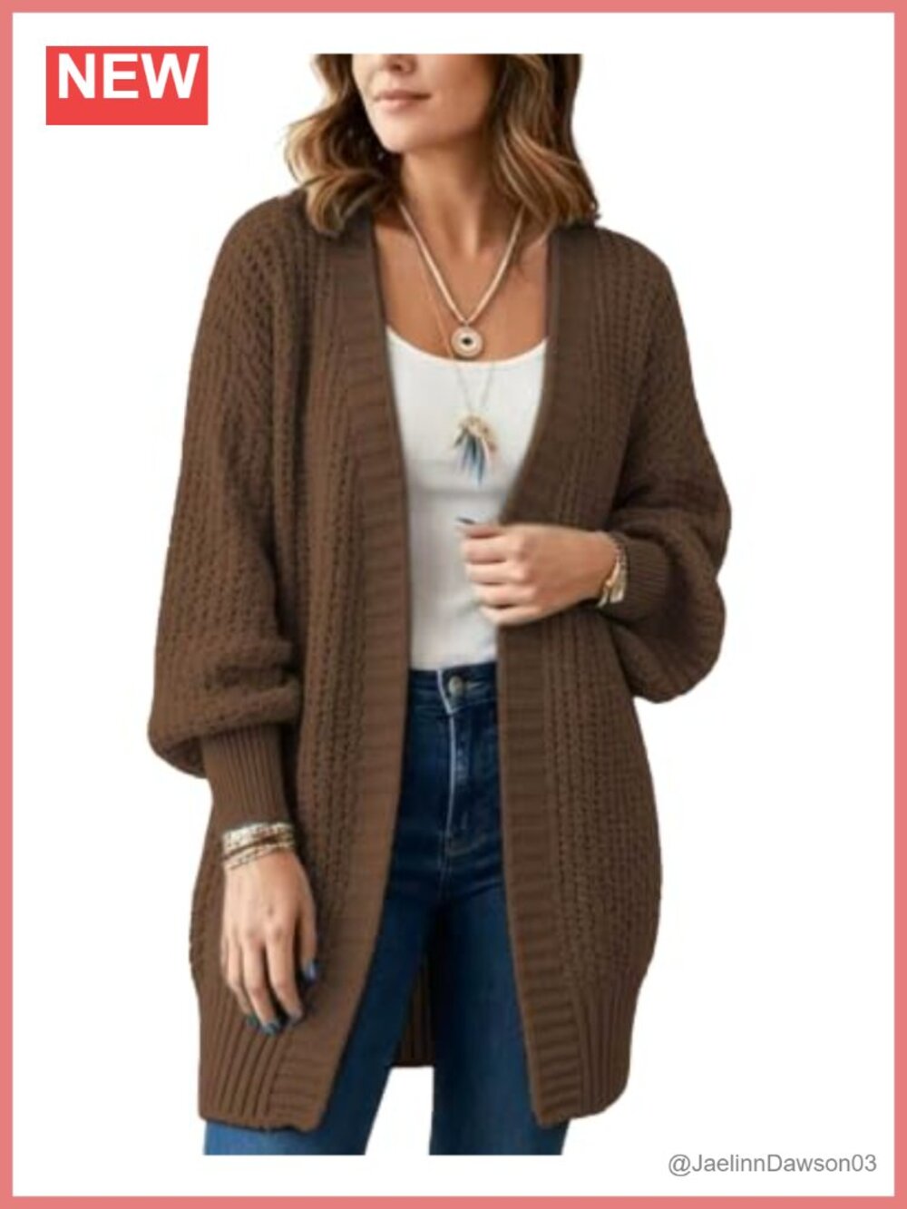 Chunky Knit Open Front Cardigan Oversized Long Shawl Collar Pockets